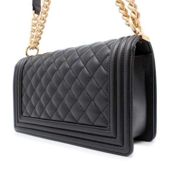 Chanel Shoulder Boy Caviar  Black Bag - Picture 1 of 10